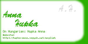 anna hupka business card